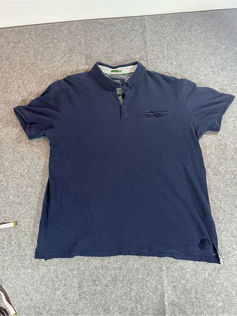 Denim & Flower Blue Polo Top
